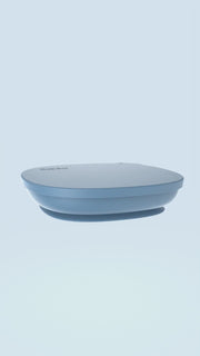 silicone plate + lid - ocean