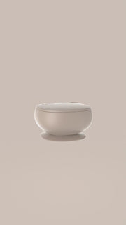 silicone bowl + lid - latte