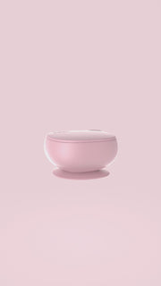 silicone bowl + lid  - blush