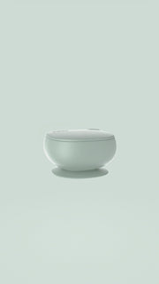 silicone bowl + lid  - sage