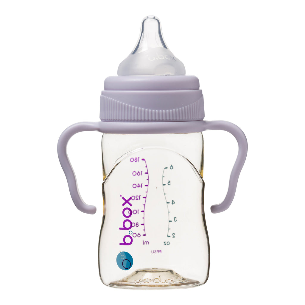 baby bottle handles with PPSU Baby Bottle - peony - b.box for kids