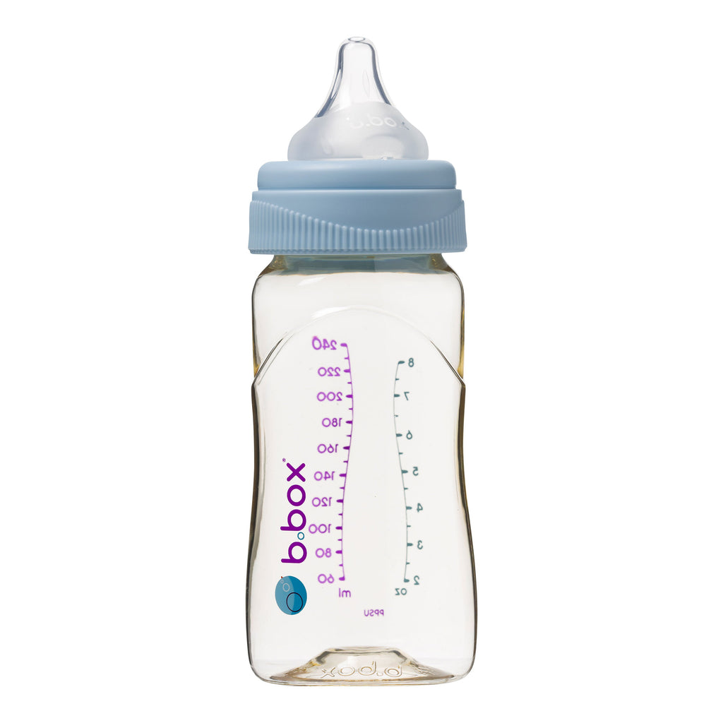PPSU Baby Bottle - 240ml Lullaby Blue - b.box for kids