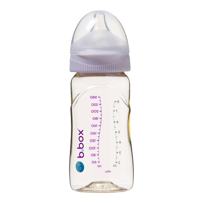PPSU Baby Bottle - 240ml Peony - b.box for kids