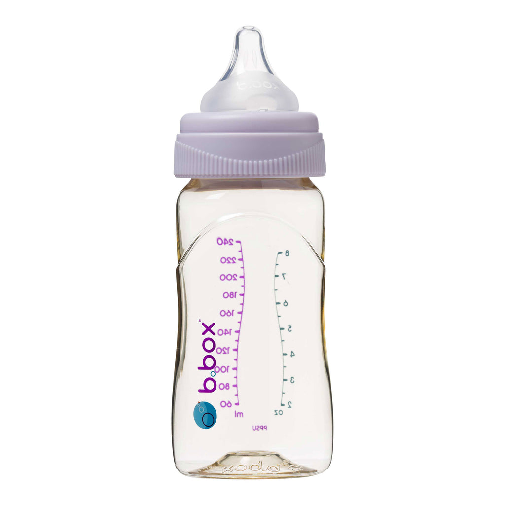 PPSU Baby Bottle - 240ml Peony - b.box for kids