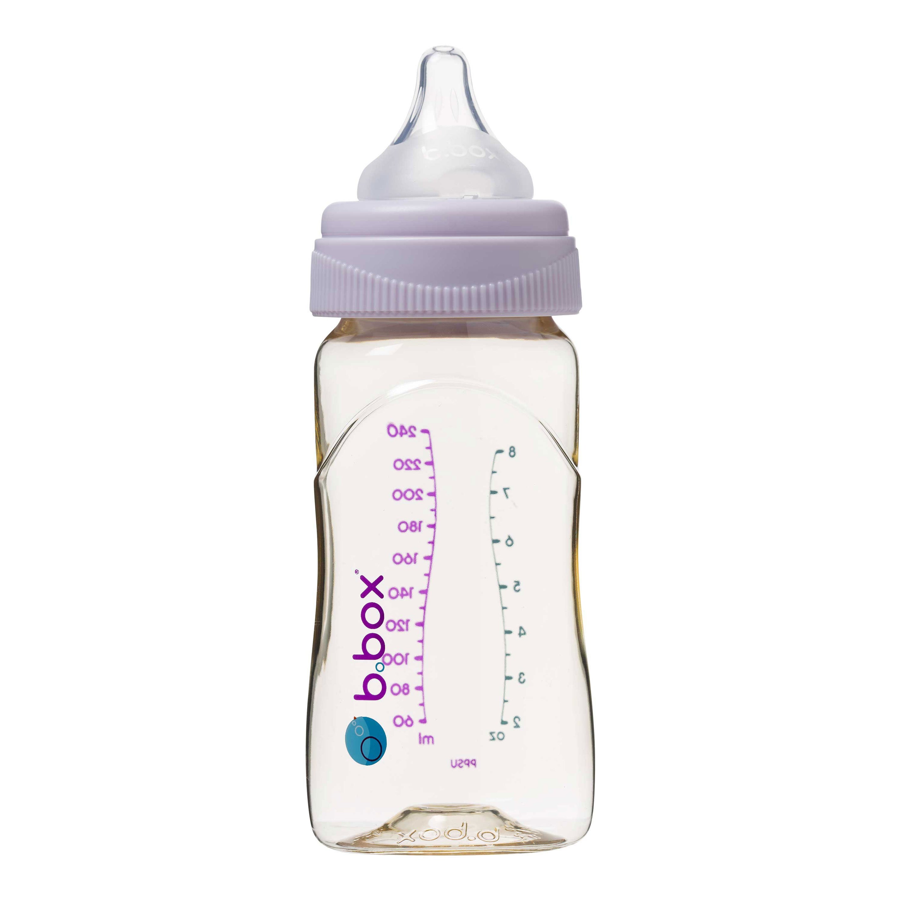 PPSU Baby Bottle - 240ml Peony - b.box for kids