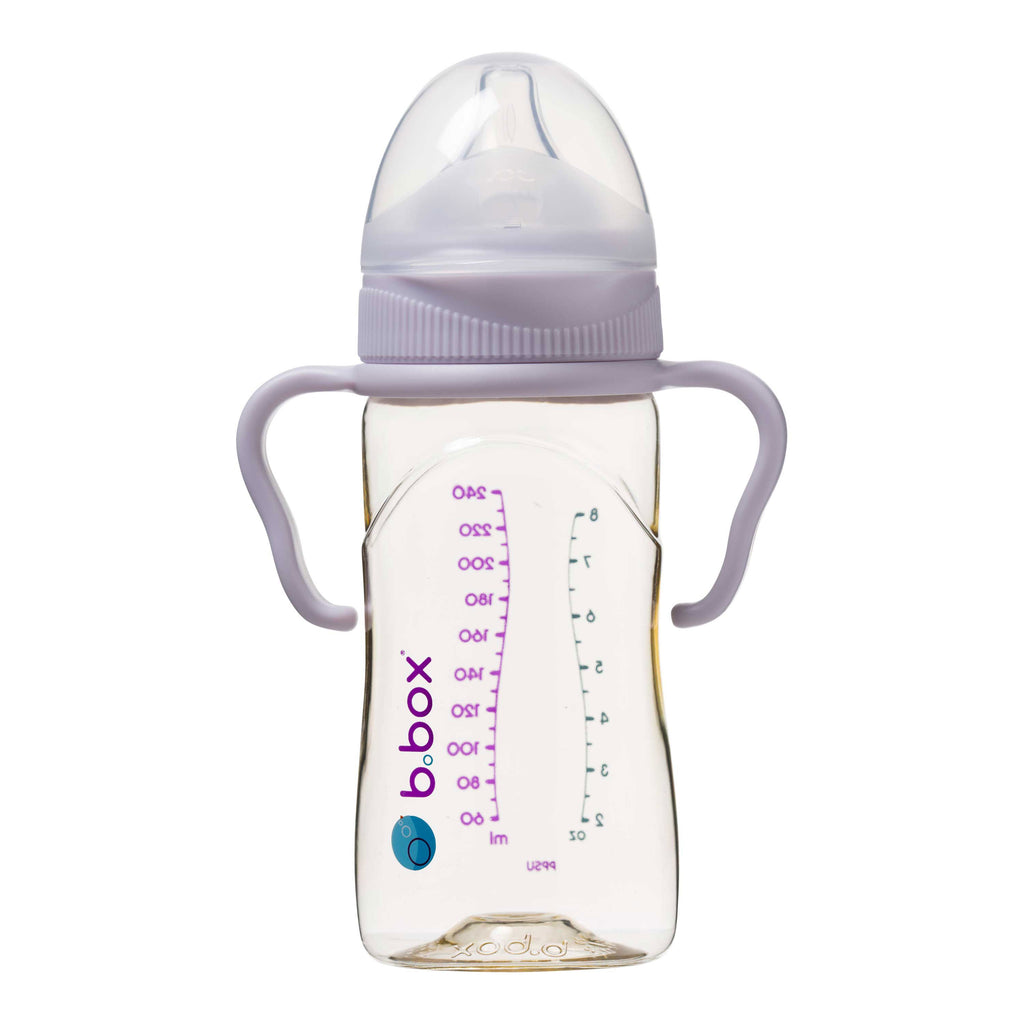 baby bottle handles with PPSU Baby Bottle - peony - b.box for kids