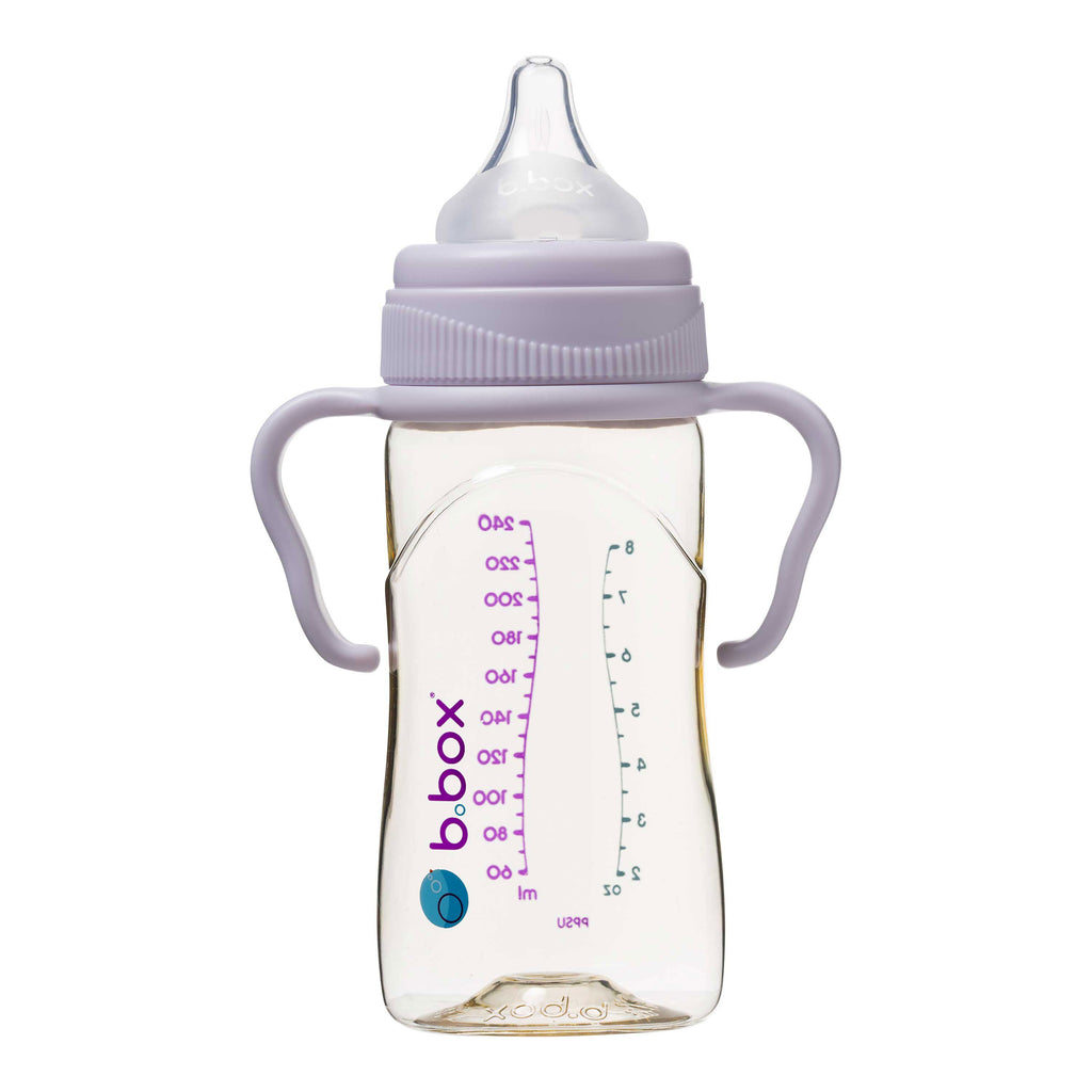 baby bottle handles with PPSU Baby Bottle - peony - b.box for kids