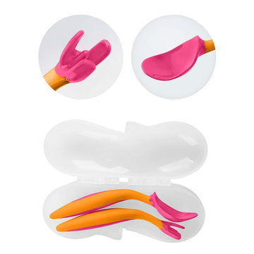 Toddler cutlery set - strawberry shake