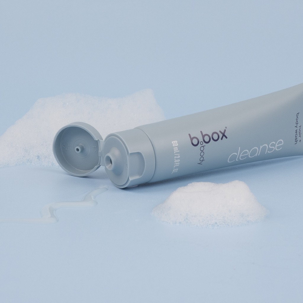 travel size 60ml tube hair and body wash for babies, kids, and family