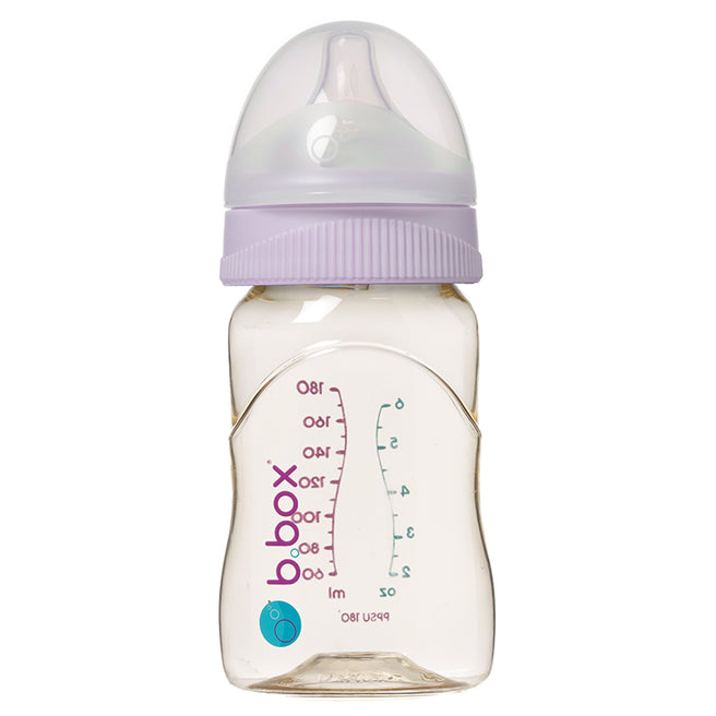 PPSU Baby Bottle - 180ml Peony - b.box for kids
