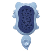 Silicone Baby Bath Brush with Sponge and Suction Cup on the Fox-inspired Character's Tail