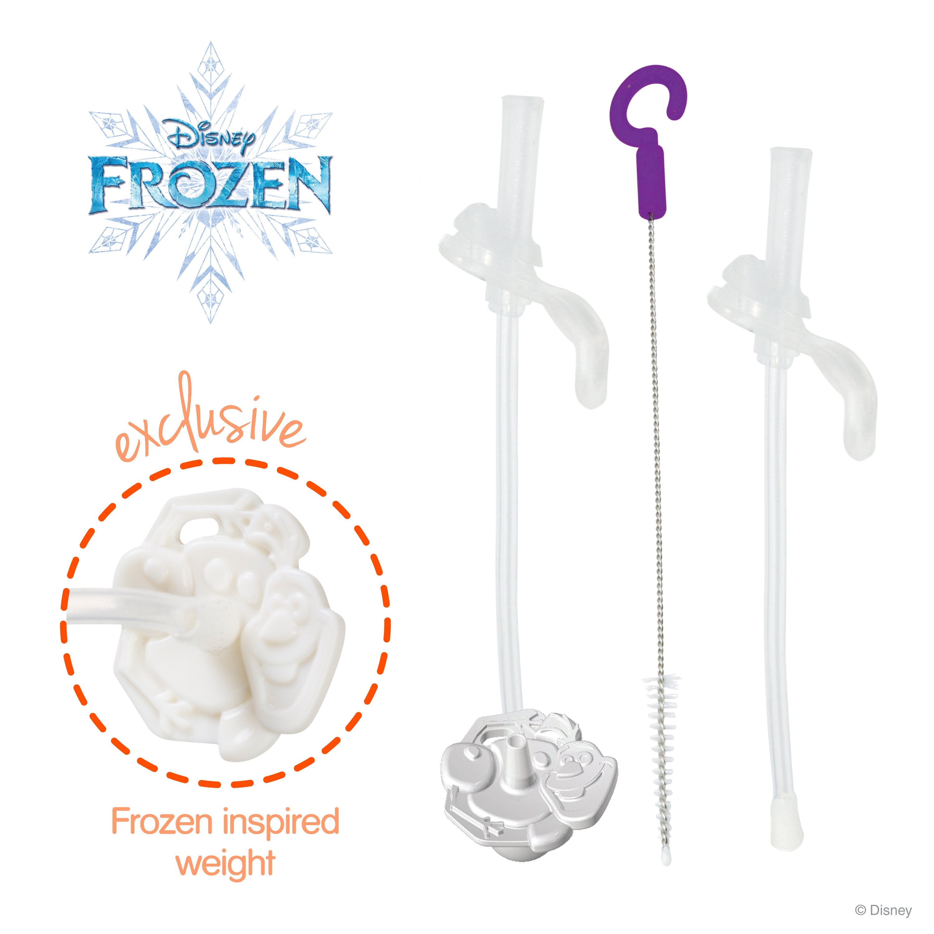 Disney Olaf - sippy cup replacement straw pack