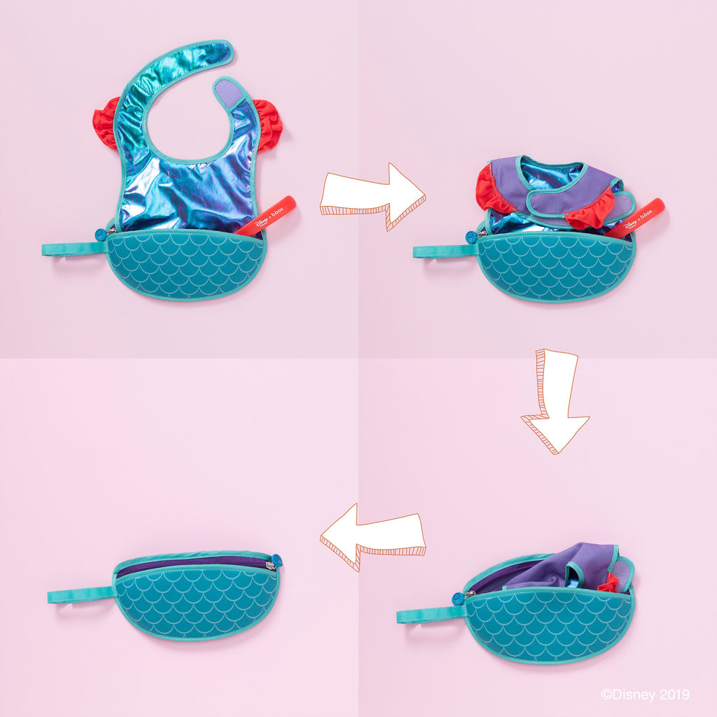 Disney - Ariel travel bib + flexible spoon - b.box for kids