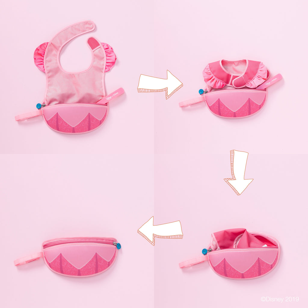 Disney - Aurora travel bib + flexible spoon (selected regions only) - b.box for kids