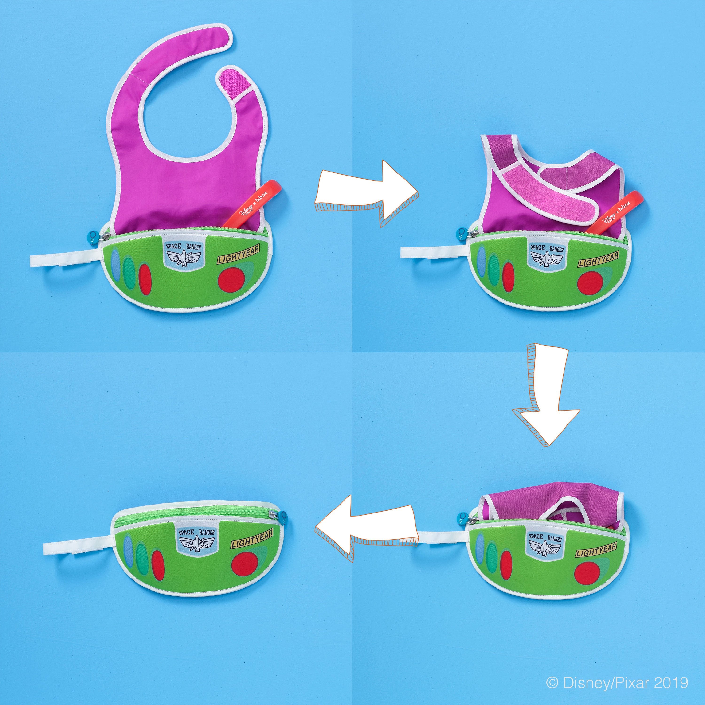Disney Buzz Lightyear travel bib flexible spoon selected