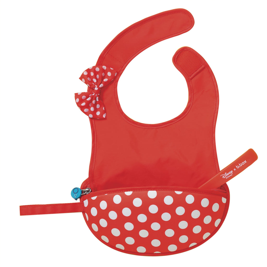 Disney - Minnie Mouse travel bib + flexible spoon (selected regions only) - b.box for kids