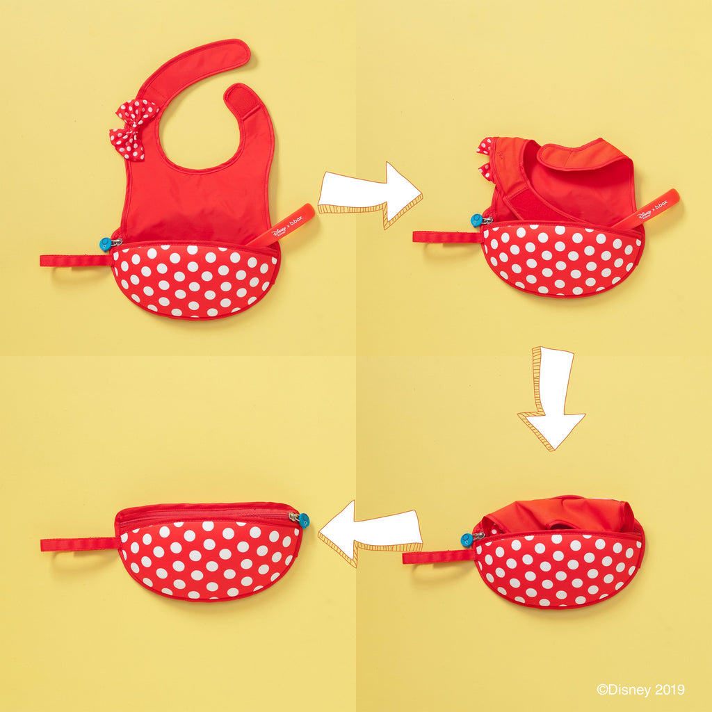 Disney - Minnie Mouse travel bib + flexible spoon (selected regions only) - b.box for kids