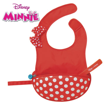 Disney - Minnie Mouse travel bib + flexible spoon