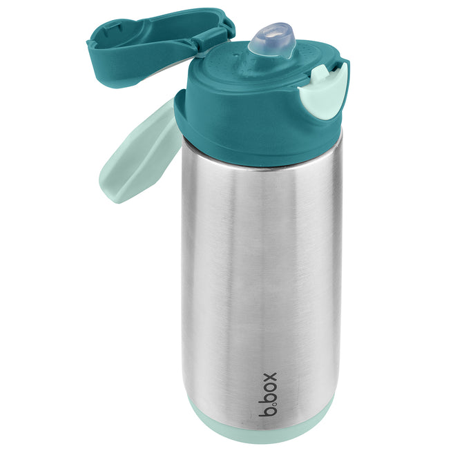 500ml insulated sport spout bottle - emerald forest - b.box for kids