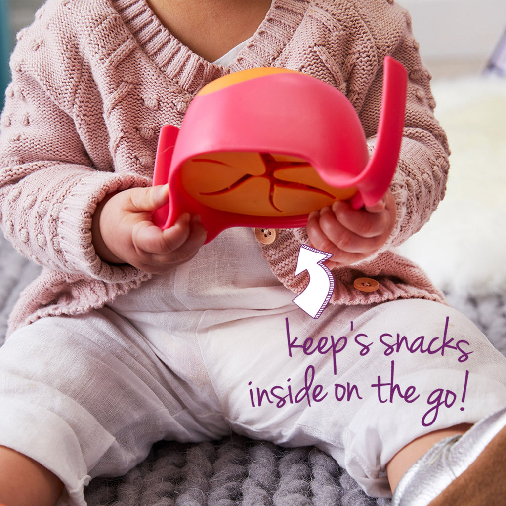 child with Bowl + straw - lemon sherbet - b.box for kids