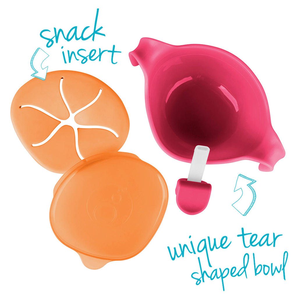 Bowl + straw - strawberry shake - b.box for kids