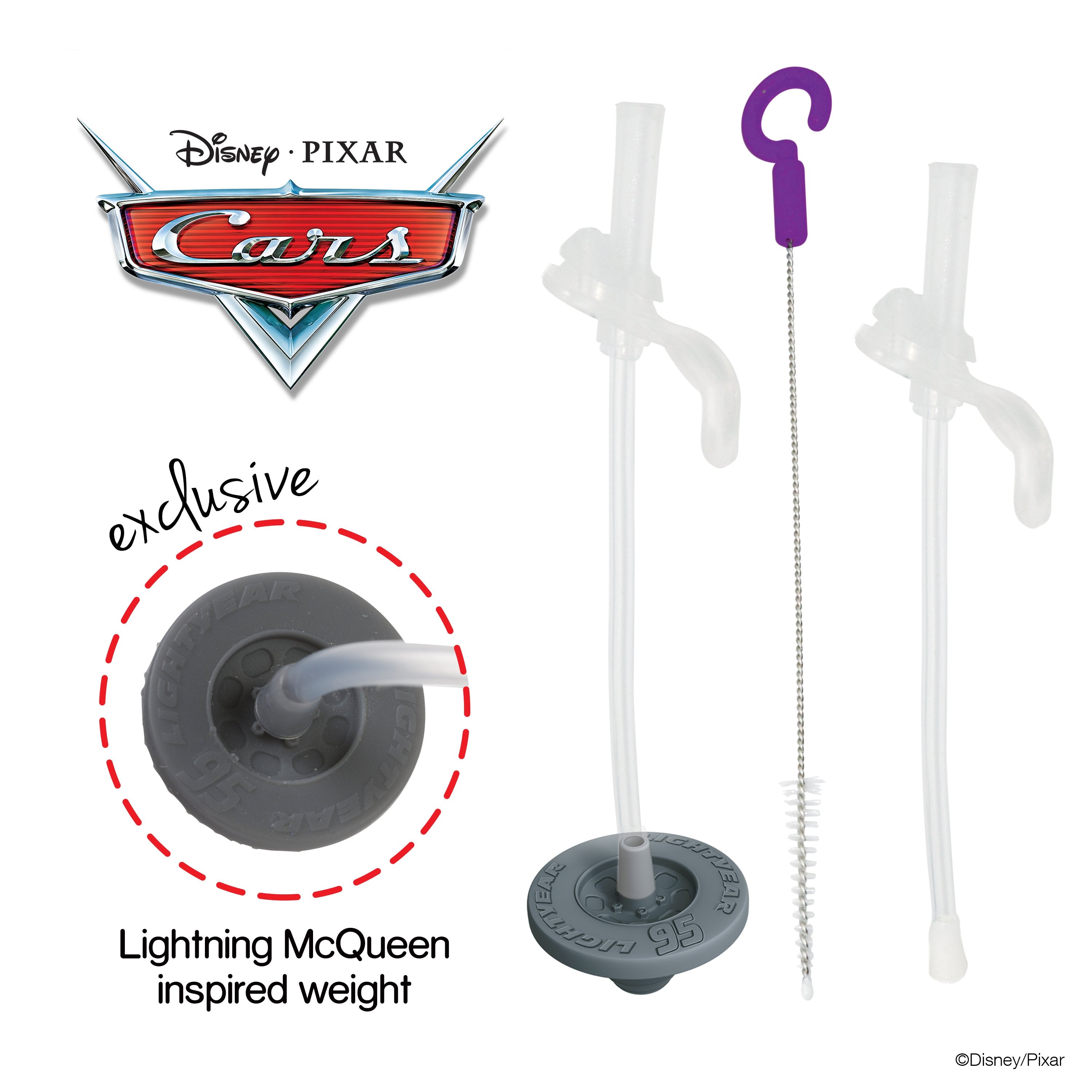 Disney / Pixar Cars Lightning McQueen Flip-Top Straw Cup