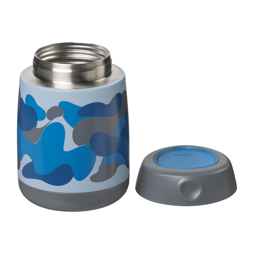 insulated food jar mini - blue camo - b.box for kids