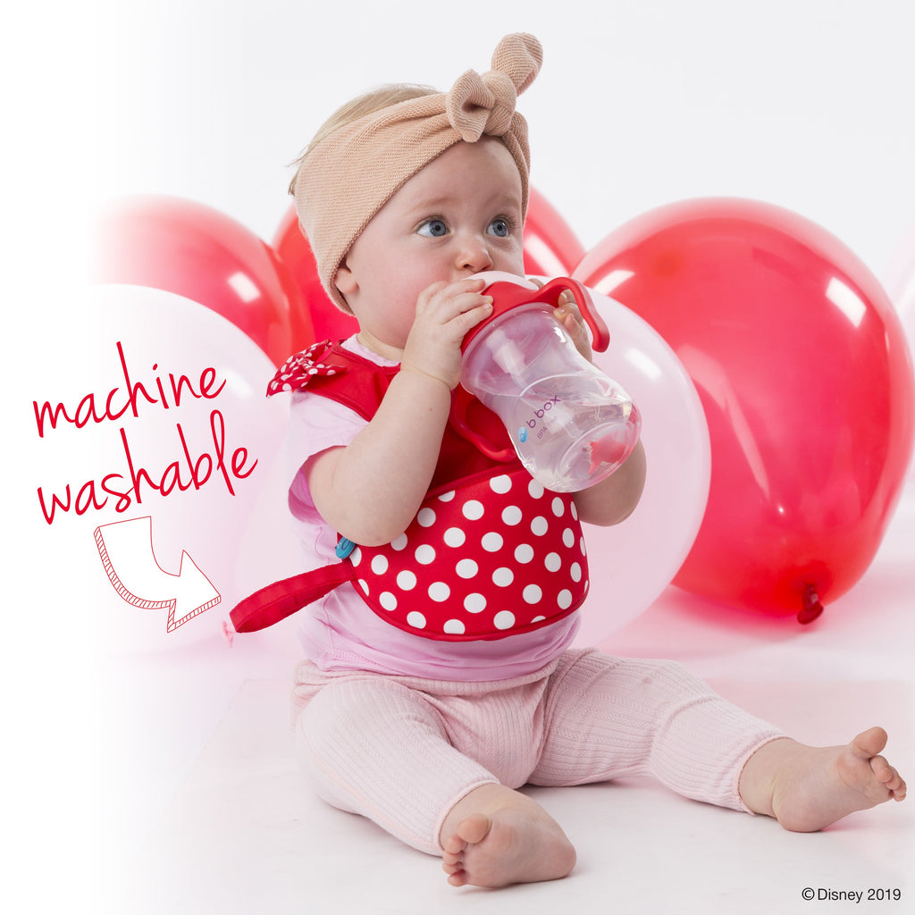 child with Disney - Minnie Mouse travel bib + flexible spoon (selected regions only) - b.box for kids