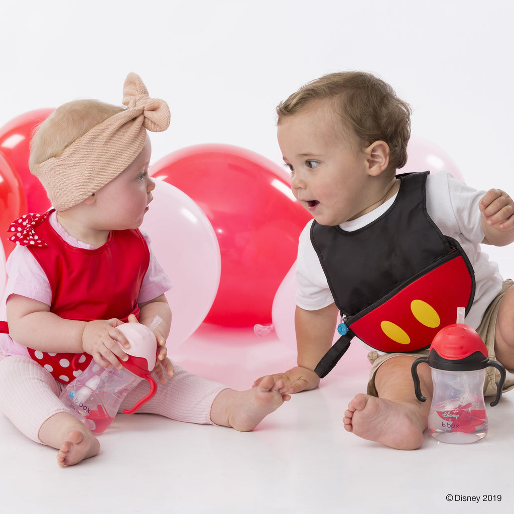 children with Disney - Minnie Mouse travel bib + flexible spoon (selected regions only) - b.box for kids