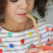 child with Silicone Straw Travel Set- b.box for kids