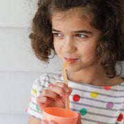 child with Reusable Silicone Straw - Very Berry - b.box for kids