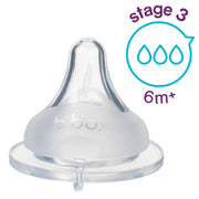 2 pack baby bottle anti-colic teat - stage 3 (6m+) - b.box for kids