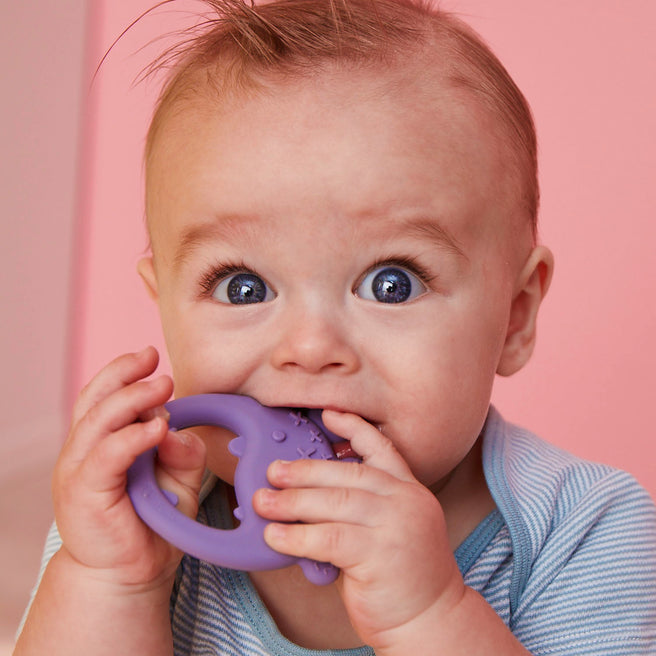 trio teether - peony