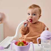 *NEW* Bowl + straw - boysenberry - b.box for kids