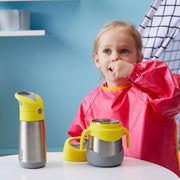 child with insulated food jar - lilac pop - b.box for kids