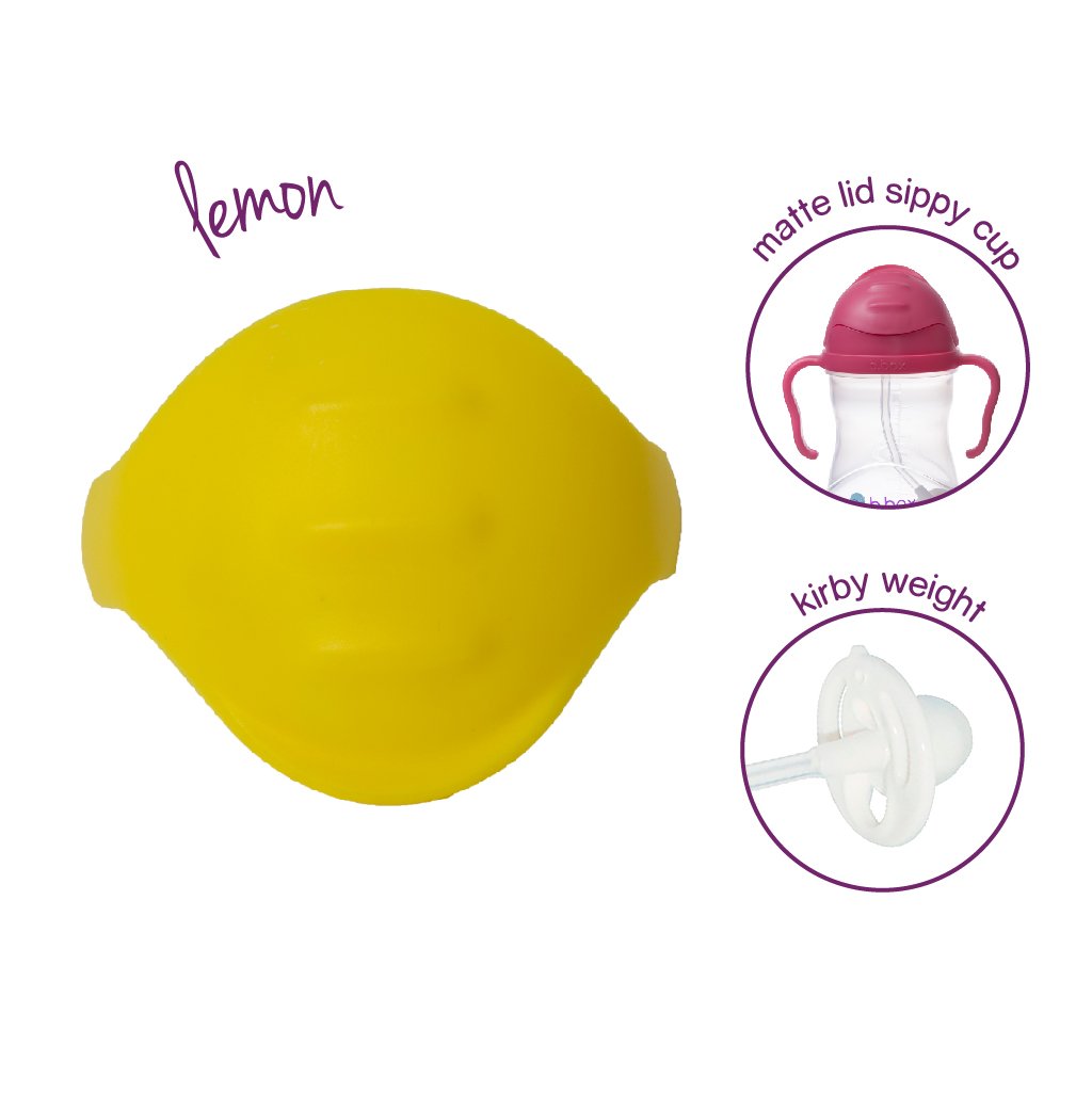 NEW sippy cup flip lids (available 10 colours) - lemon - b.box for kids