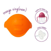 NEW sippy cup flip lids (available 10 colours) - orange zing (neon) - b.box for kids