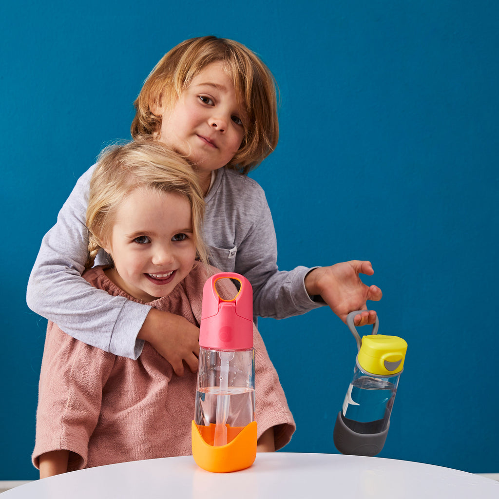 children with sport spout 450ml bottle - emerald forest - b.box for kids